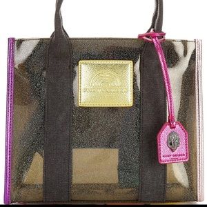 Kurt Geiger Small Vinyl Southbank Tote Bag black multi